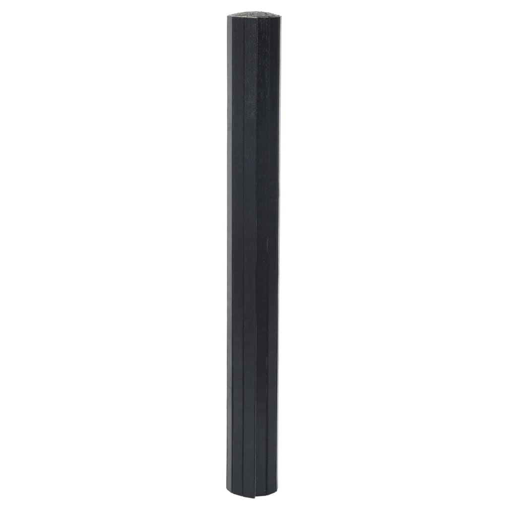 vidaXL Rug Rectangular Black 70x300 cm Bamboo 3