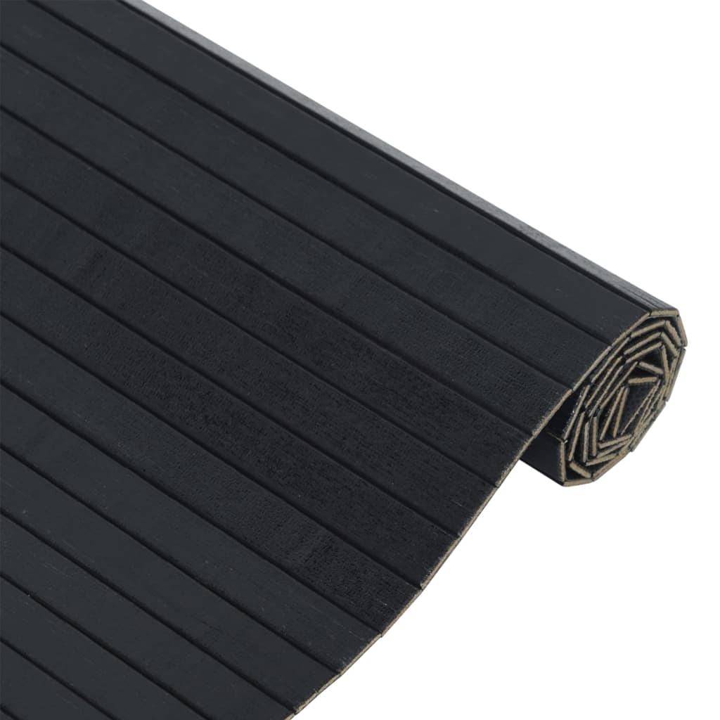 vidaXL Rug Rectangular Black 70x300 cm Bamboo 4