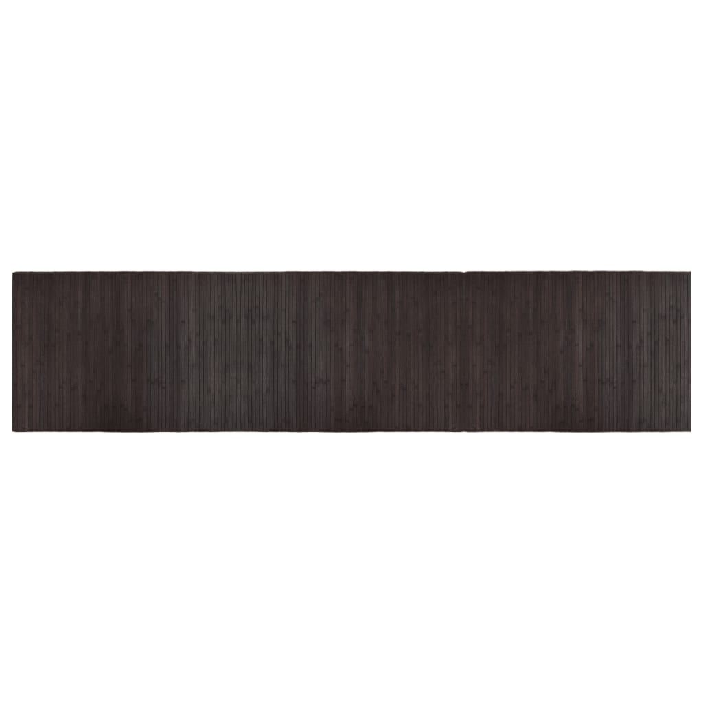 vidaXL Rug Rectangular Dark Brown 70x300 cm Bamboo 2