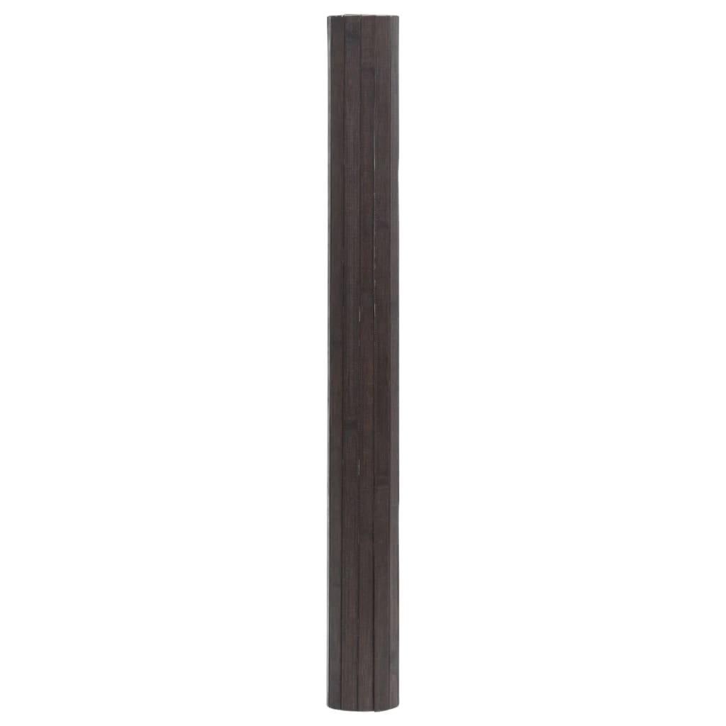 vidaXL Rug Rectangular Dark Brown 70x300 cm Bamboo 3