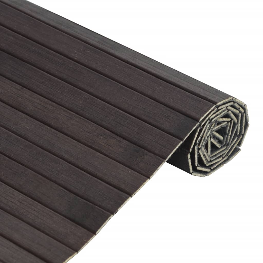 vidaXL Rug Rectangular Dark Brown 70x300 cm Bamboo 4
