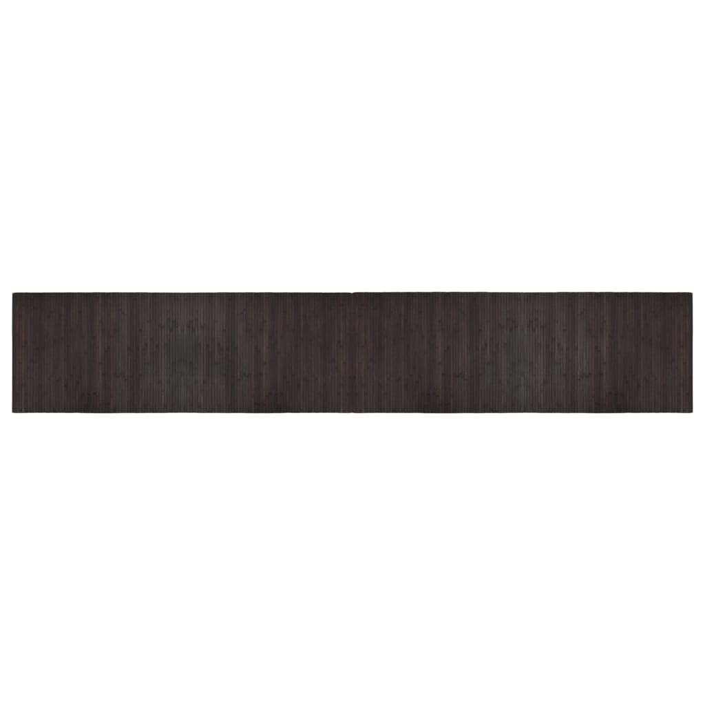 vidaXL Rug Rectangular Dark Brown 70x400 cm Bamboo 2