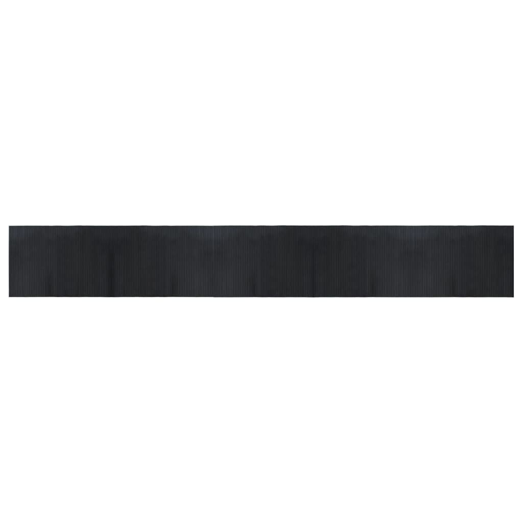vidaXL Rug Rectangular Black 70x500 cm Bamboo 2