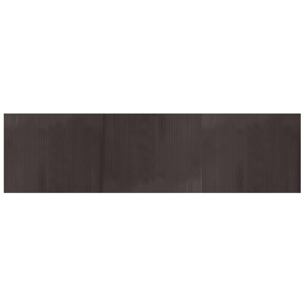 vidaXL Rug Rectangular Dark Brown 80x300 cm Bamboo 2