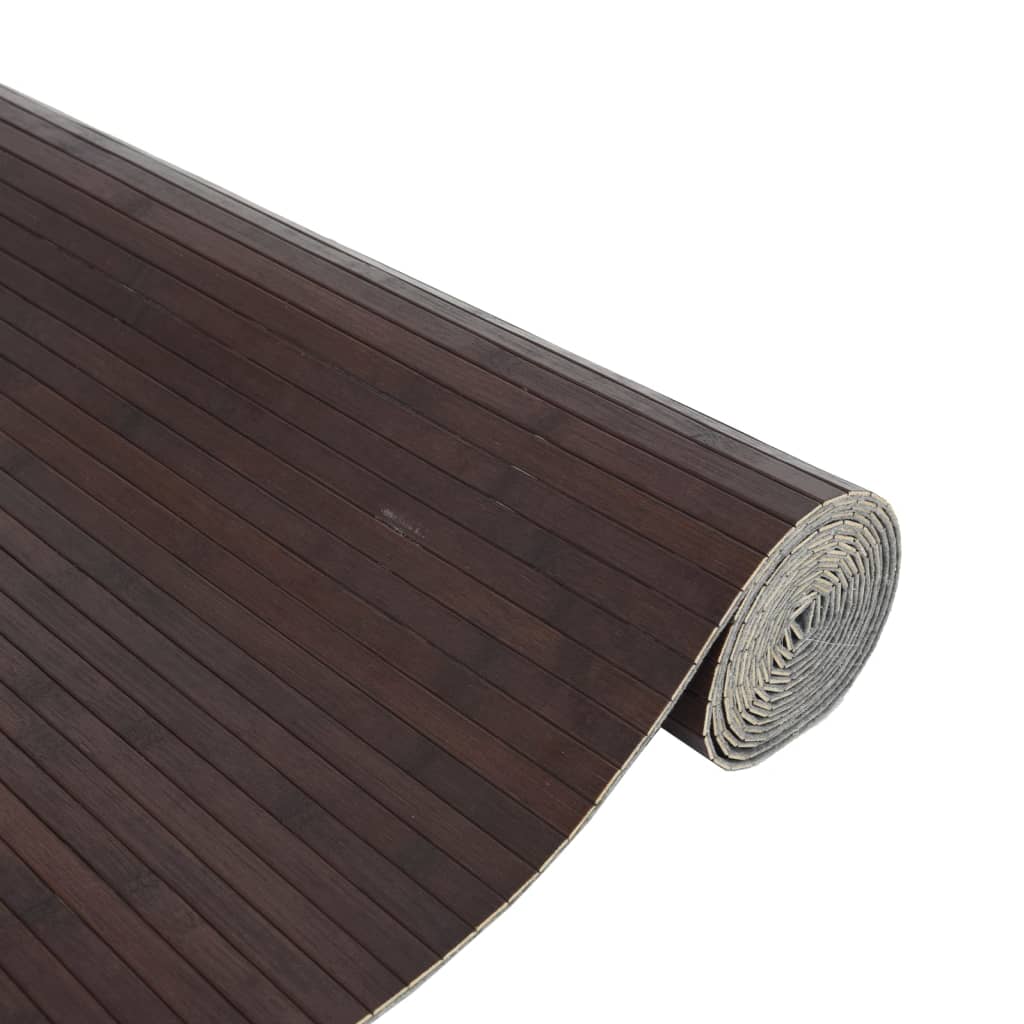 vidaXL Rug Rectangular Dark Brown 80x300 cm Bamboo 4