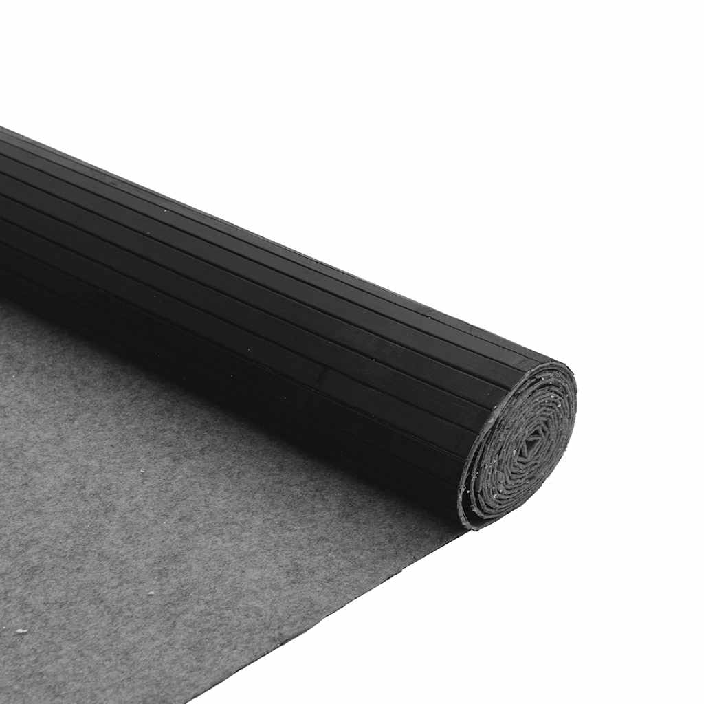 vidaXL Rug Rectangular Black 80x400 cm Bamboo 5