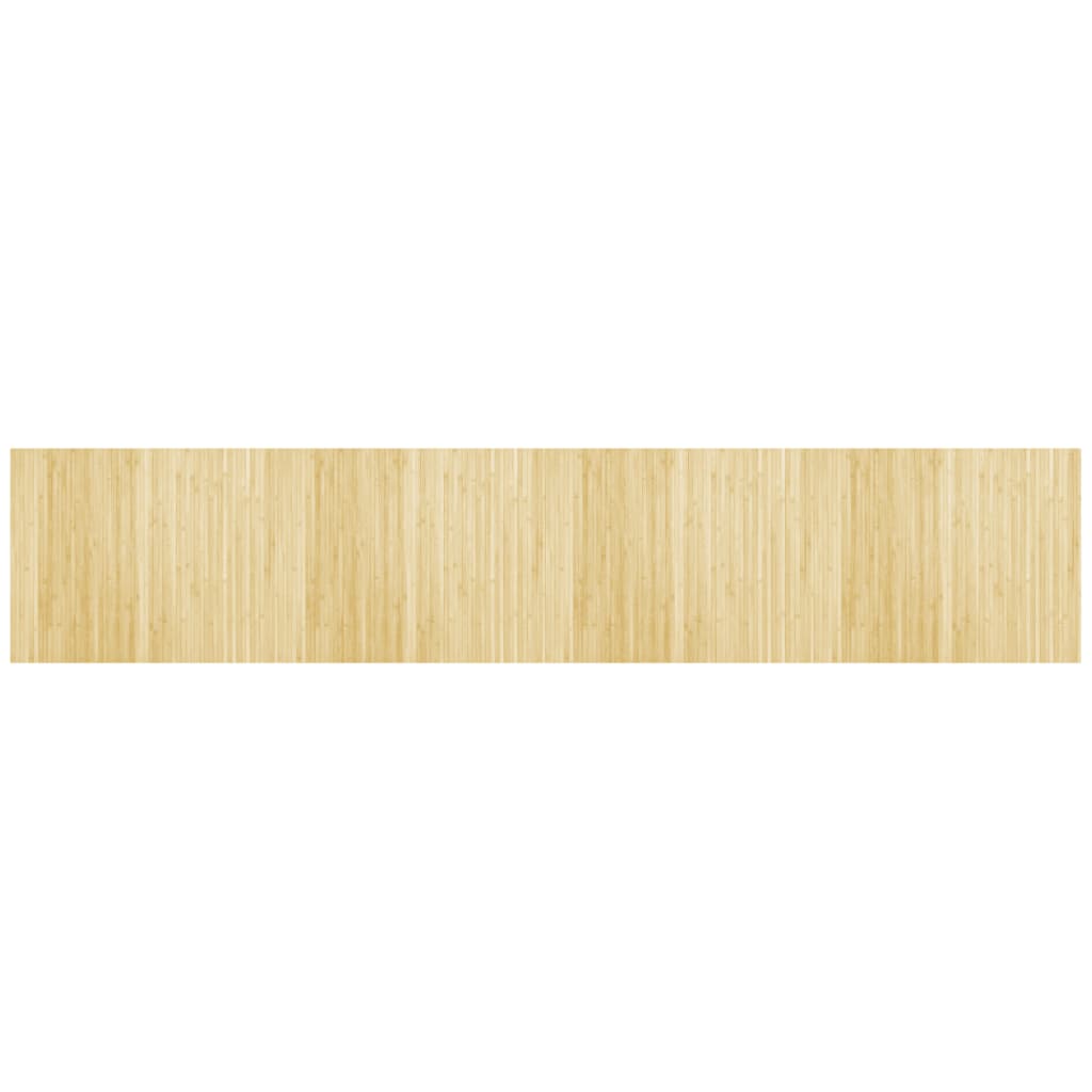 vidaXL Rug Rectangular Light Nature 80x400 cm Bamboo 2