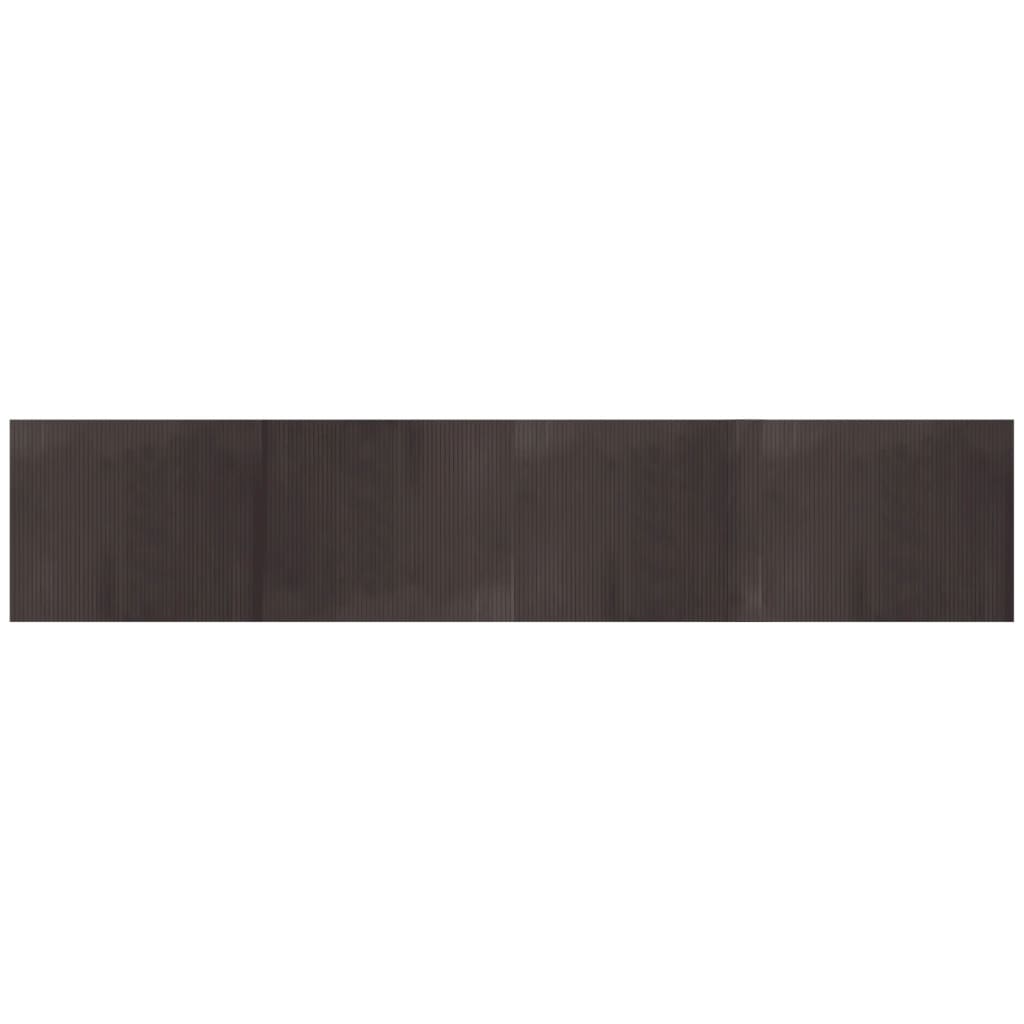 vidaXL Rug Rectangular Dark Brown 80x400 cm Bamboo 2