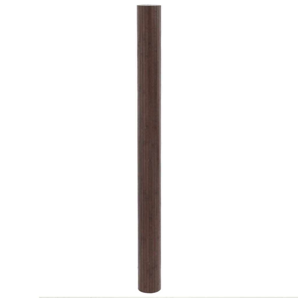 vidaXL Rug Rectangular Dark Brown 80x400 cm Bamboo 3