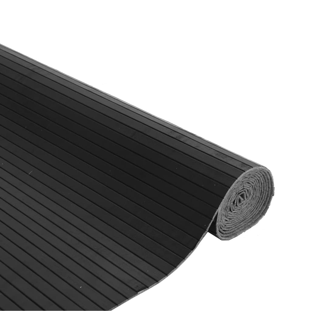 vidaXL Rug Rectangular Grey 80x500 cm Bamboo 4