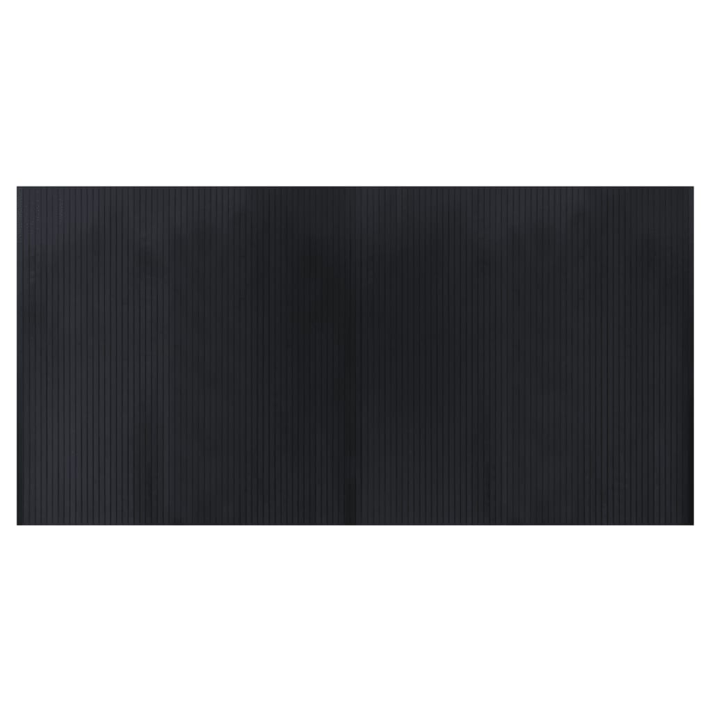 vidaXL Rug Rectangular Black 100x200 cm Bamboo 2