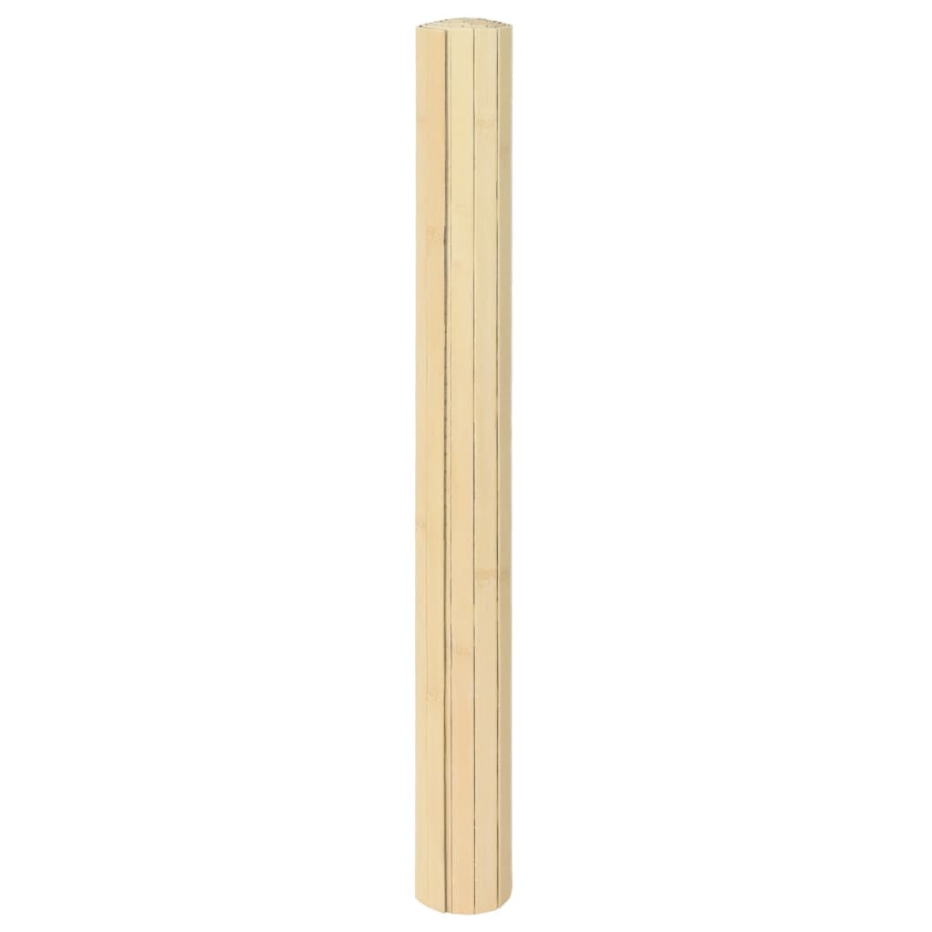 vidaXL Rug Rectangular Light Nature 100x200 cm Bamboo 3