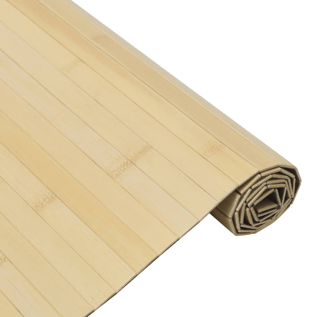 vidaXL Rug Rectangular Light Nature 100x200 cm Bamboo 4