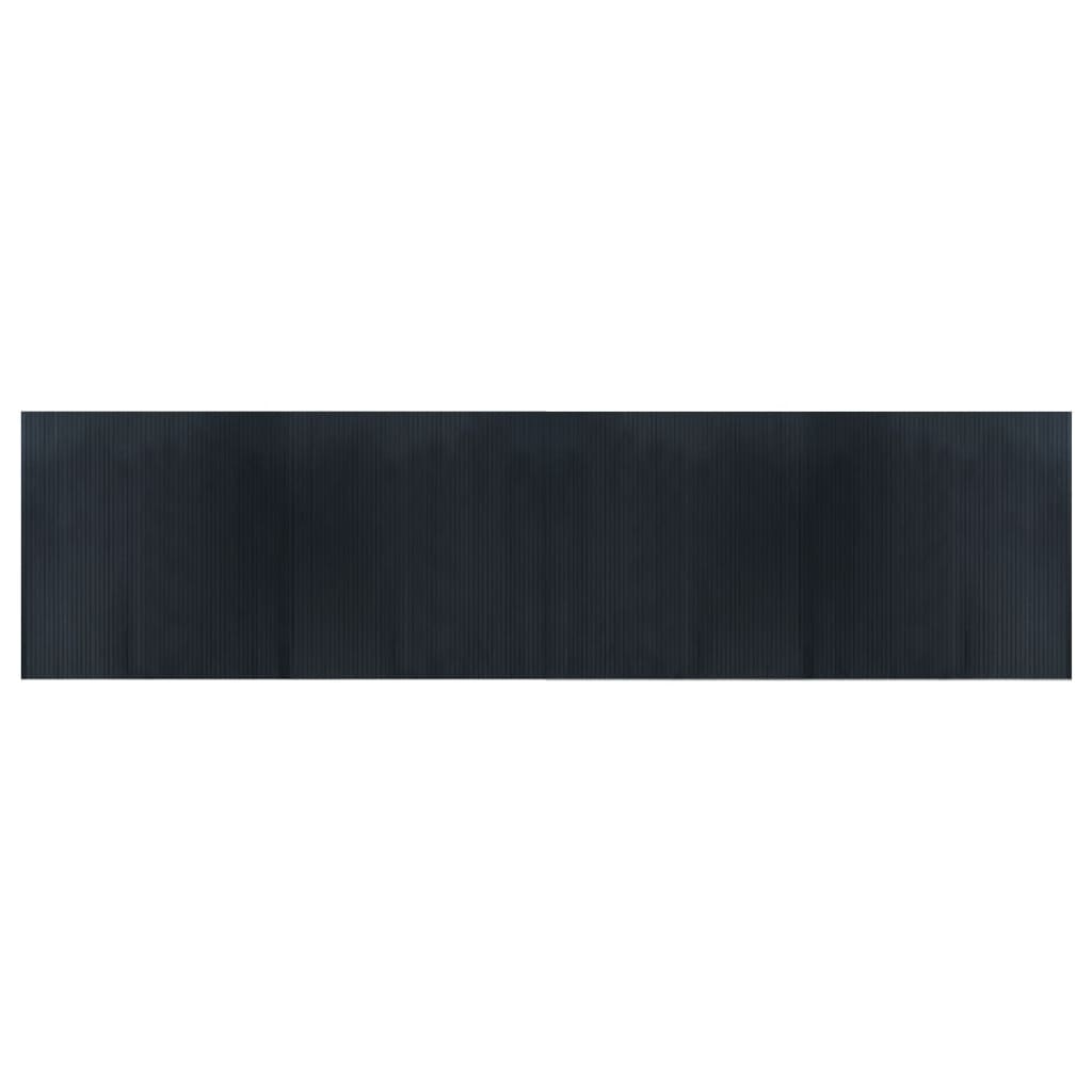 Rug Rectangular 100x400 cm Bamboo Grey