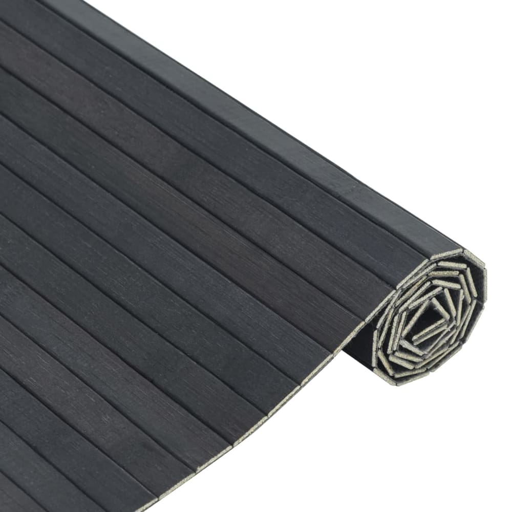 Rug Rectangular 100x400 cm Bamboo Grey