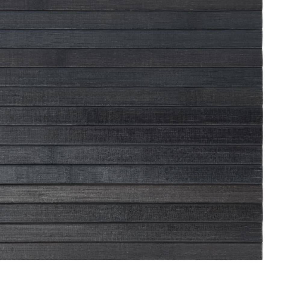 Rug Rectangular 100x400 cm Bamboo Grey