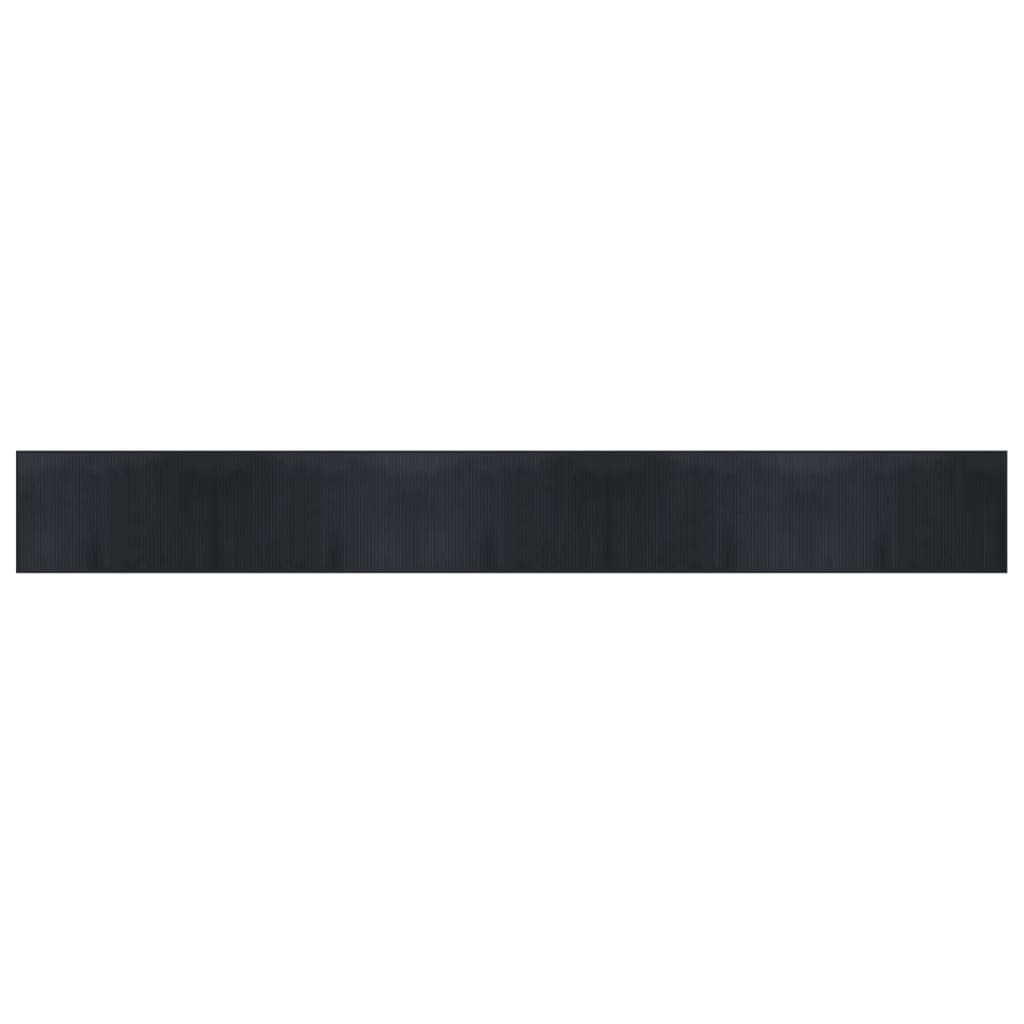 vidaXL Rug Rectangular Black 60x500 cm Bamboo 2