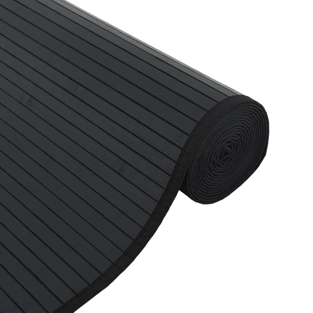 vidaXL Rug Rectangular Black 60x500 cm Bamboo 4