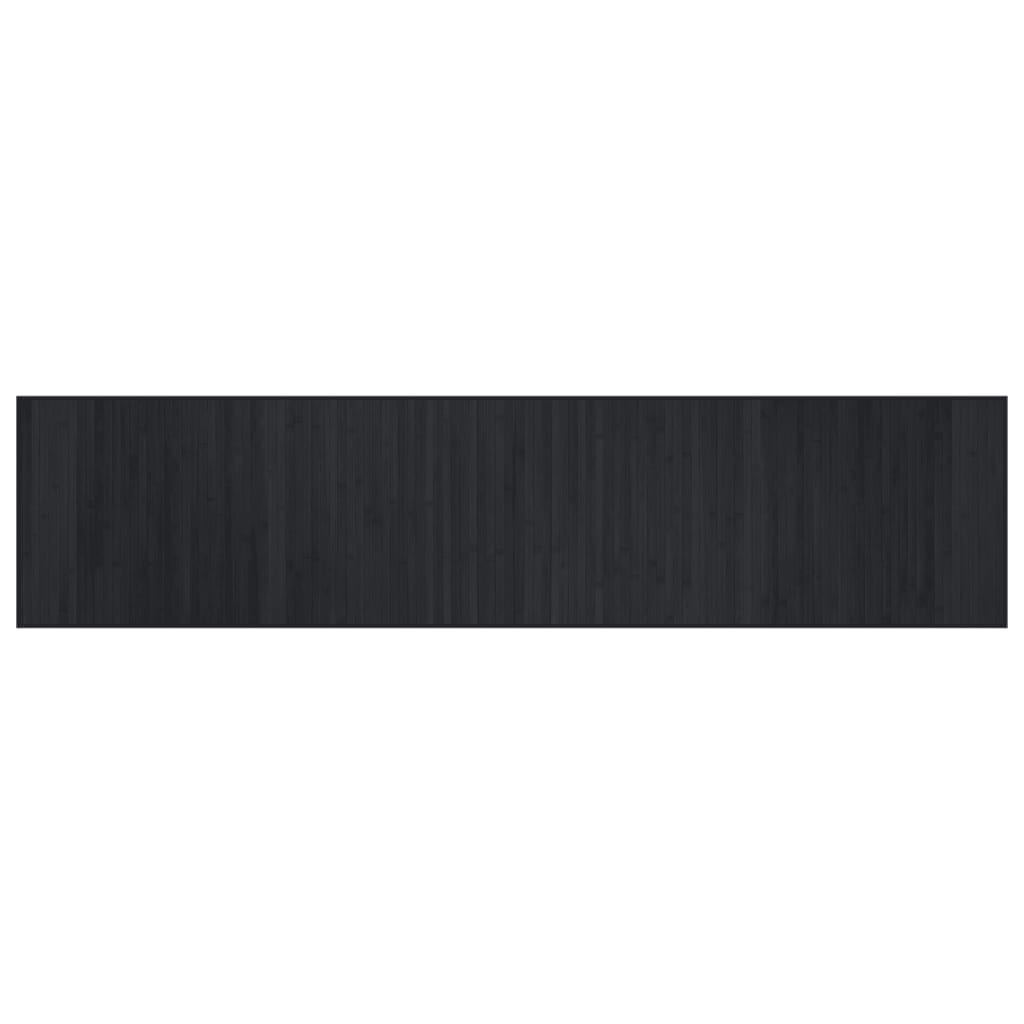 vidaXL Rug Rectangular Black70x300 cm Bamboo 2