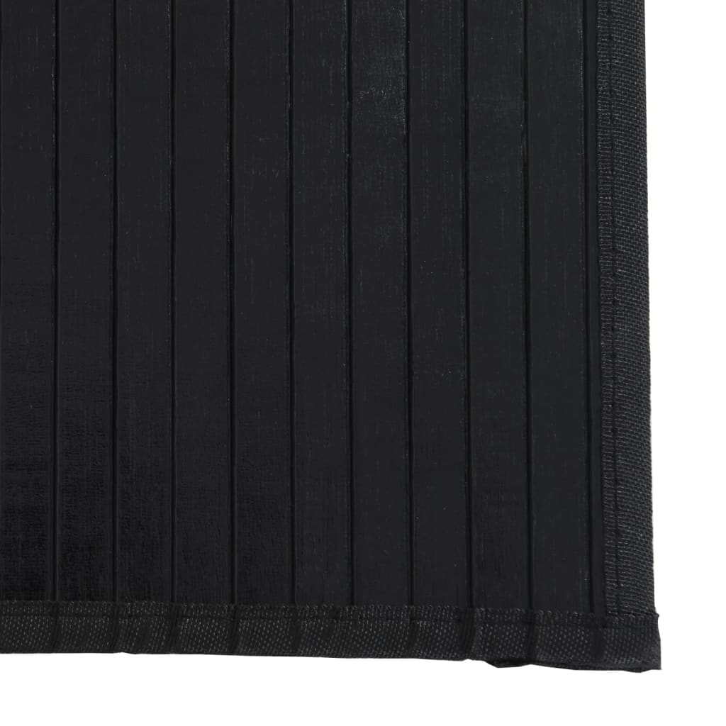 vidaXL Rug Rectangular Black70x300 cm Bamboo 6