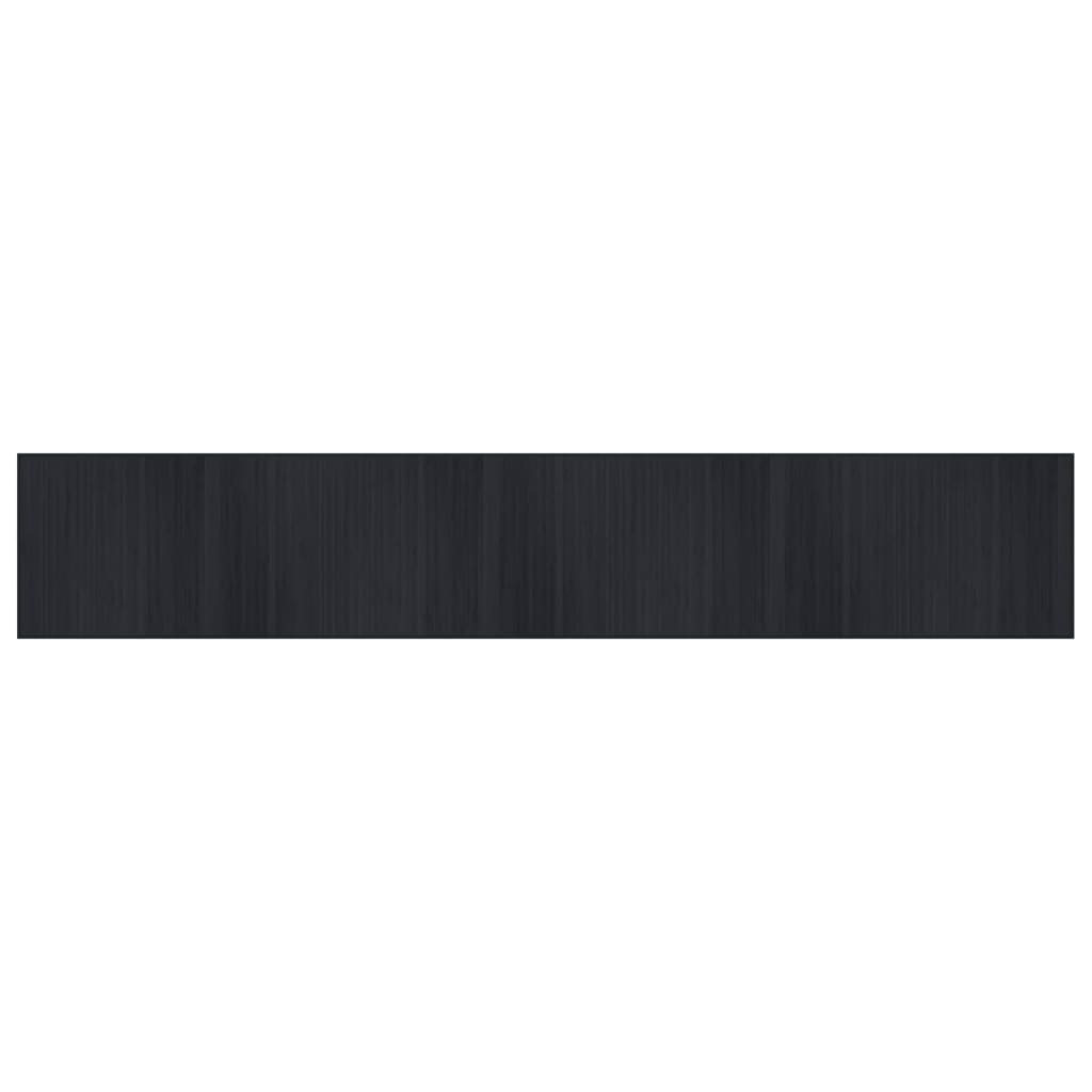 vidaXL Rug Rectangular Black70x400 cm Bamboo 2