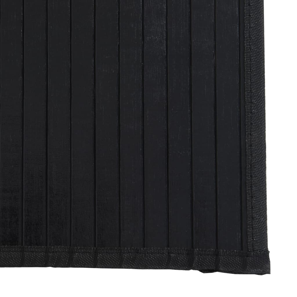 vidaXL Rug Rectangular Black70x400 cm Bamboo 6