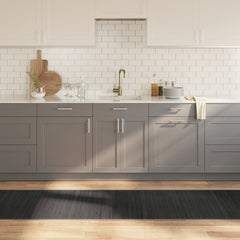 vidaXL Rug Rectangular Grey70x1000 cm Bamboo 1