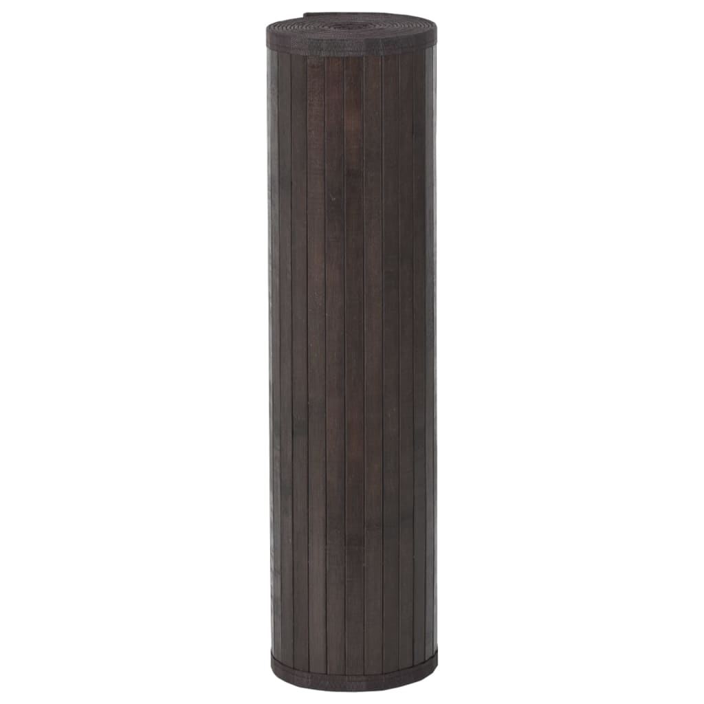 vidaXL Rug Rectangular Dark Brown70x1000 cm Bamboo 3