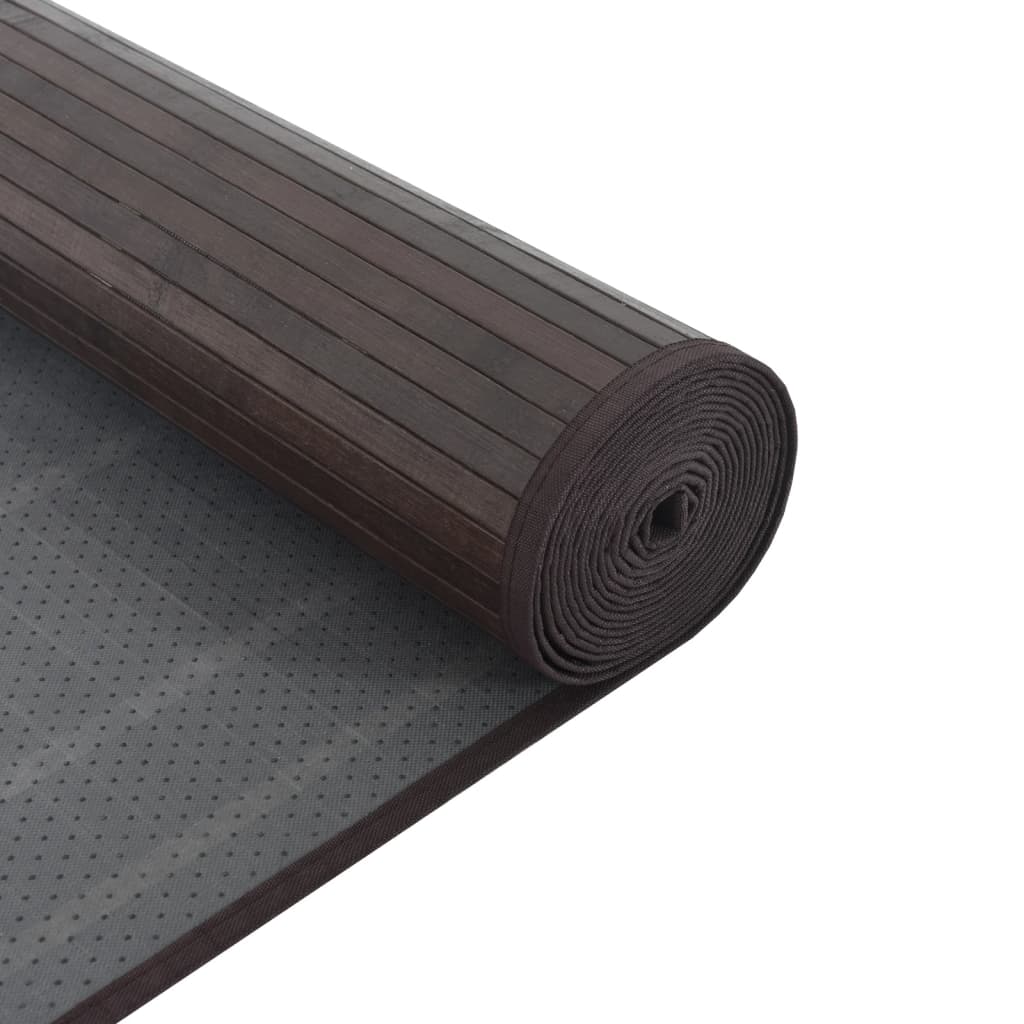 vidaXL Rug Rectangular Dark Brown70x1000 cm Bamboo 5