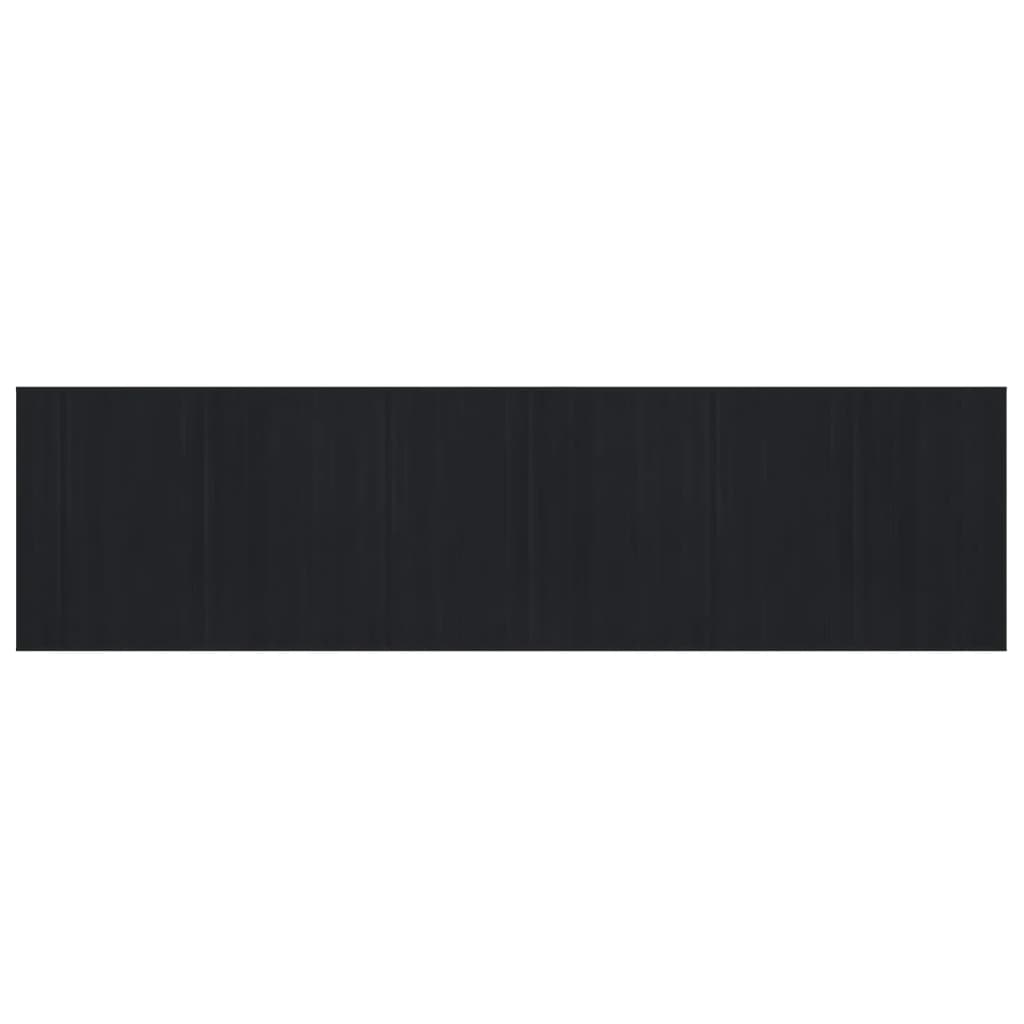 vidaXL Rug Rectangular Black80x300 cm Bamboo 2