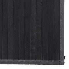 vidaXL Rug Rectangular Black80x300 cm Bamboo 6