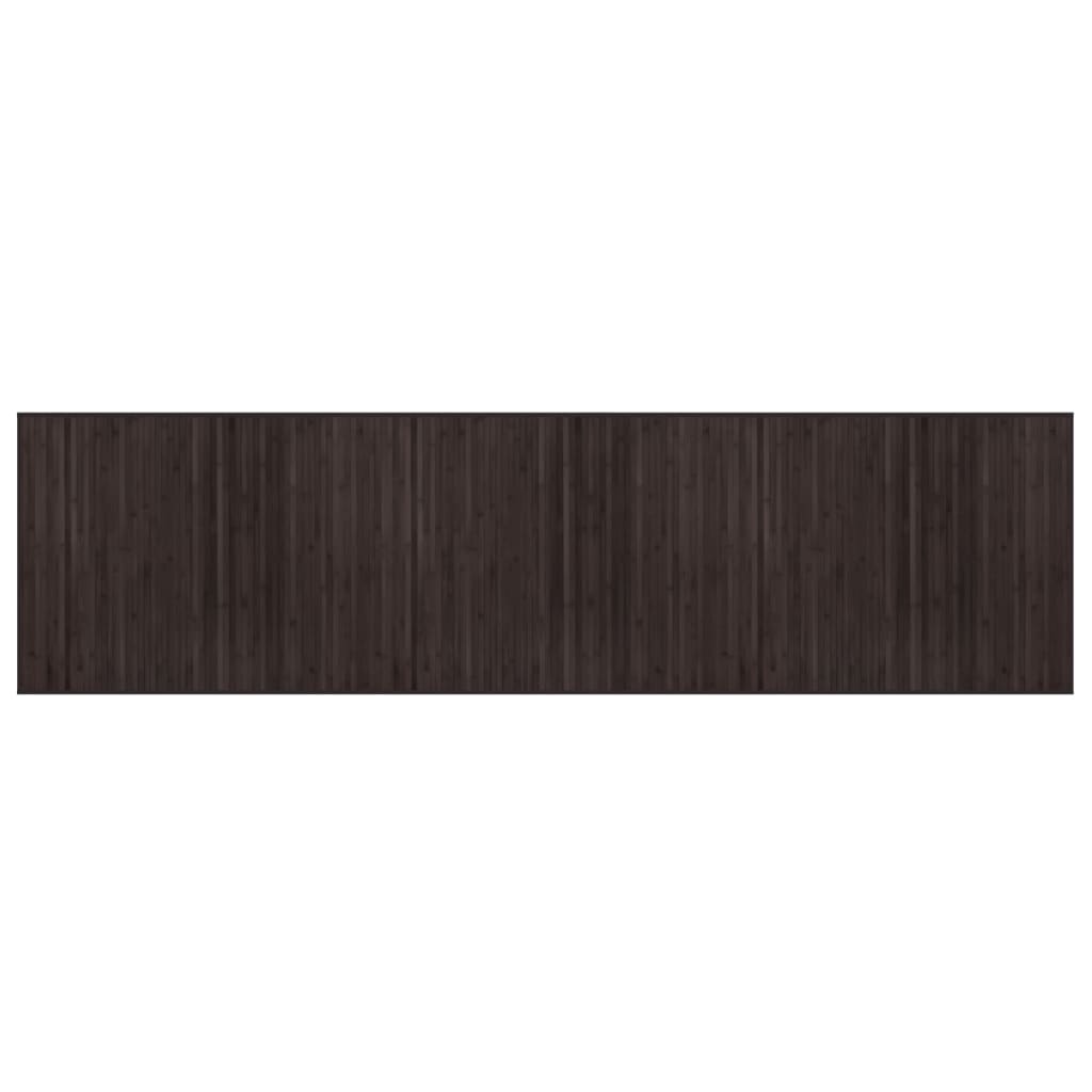 vidaXL Rug Rectangular Dark Brown80x300 cm Bamboo 2