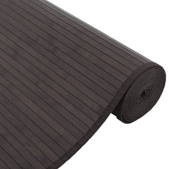 vidaXL Rug Rectangular Dark Brown80x300 cm Bamboo 4