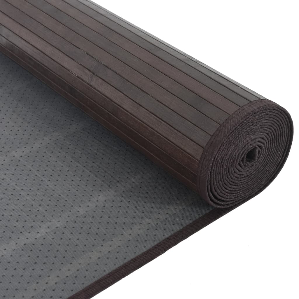 vidaXL Rug Rectangular Dark Brown80x300 cm Bamboo 5