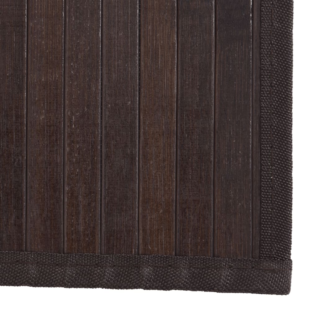 vidaXL Rug Rectangular Dark Brown80x300 cm Bamboo 6