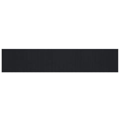 Rug Rectangular Bamboo Width 80 cm Black 400 cm