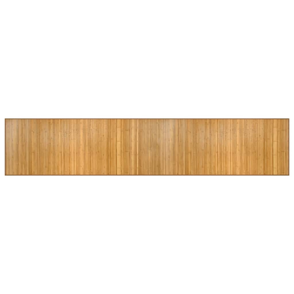 Rug Rectangular Bamboo Width 80 cm Natural 400 cm