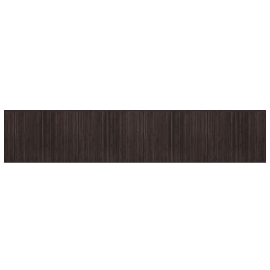 Rug Rectangular Bamboo Width 80 cm Dark brown 400 cm