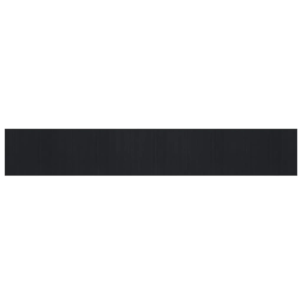 Rug Rectangular Bamboo Width 80 cm Black 500 cm