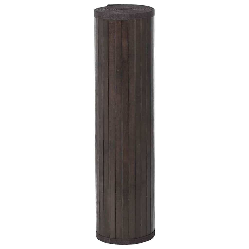 Rug Rectangular Bamboo Width 80 cm Dark brown 1000 cm
