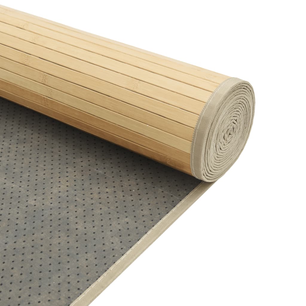 vidaXL Rug Rectangular Light Natural100x200 cm Bamboo 5