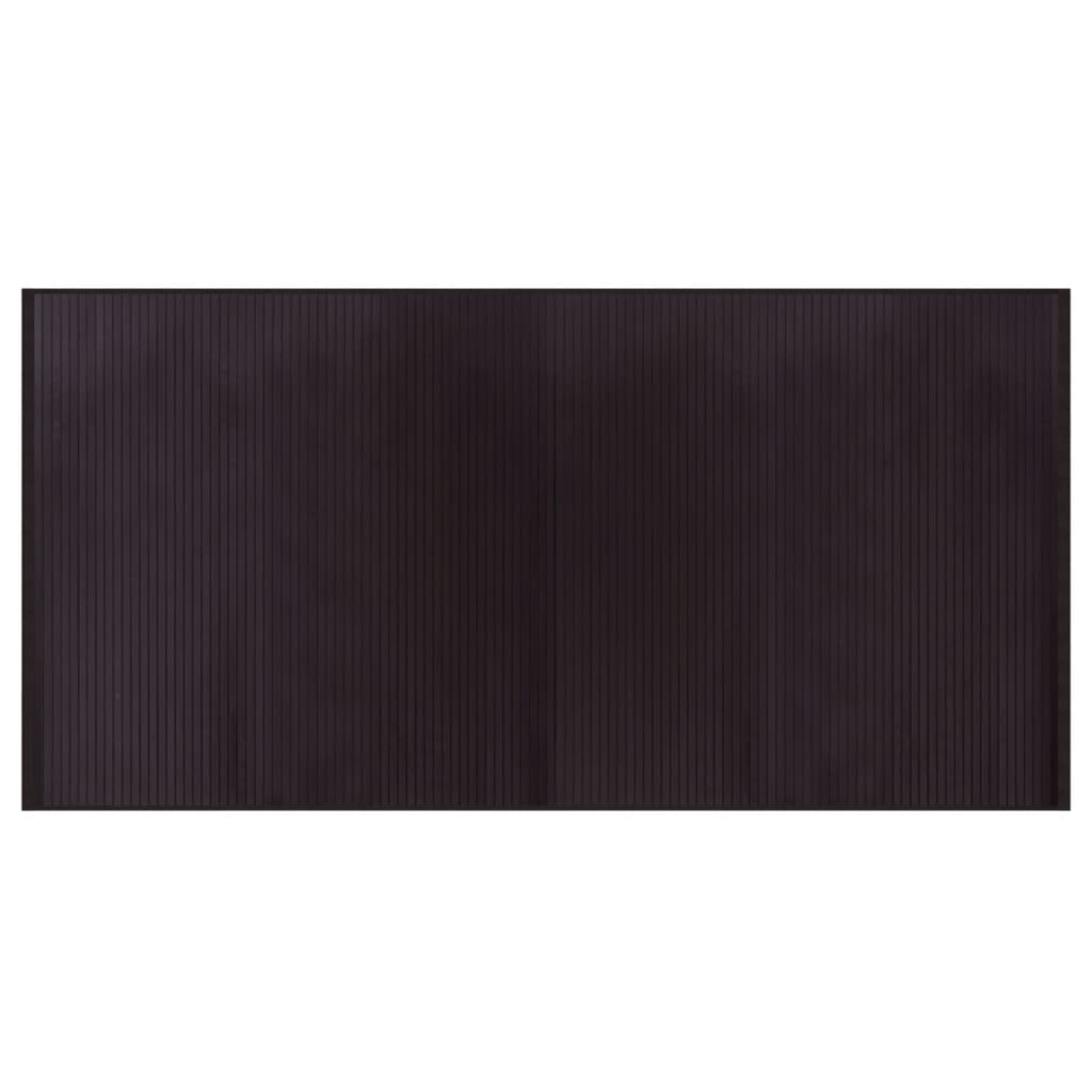 vidaXL Rug Rectangular Dark Brown100x200 cm Bamboo 2