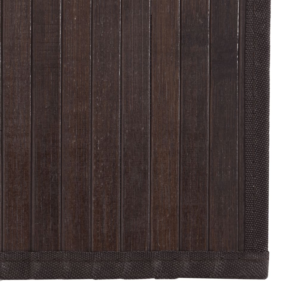 vidaXL Rug Rectangular Dark Brown100x200 cm Bamboo 6