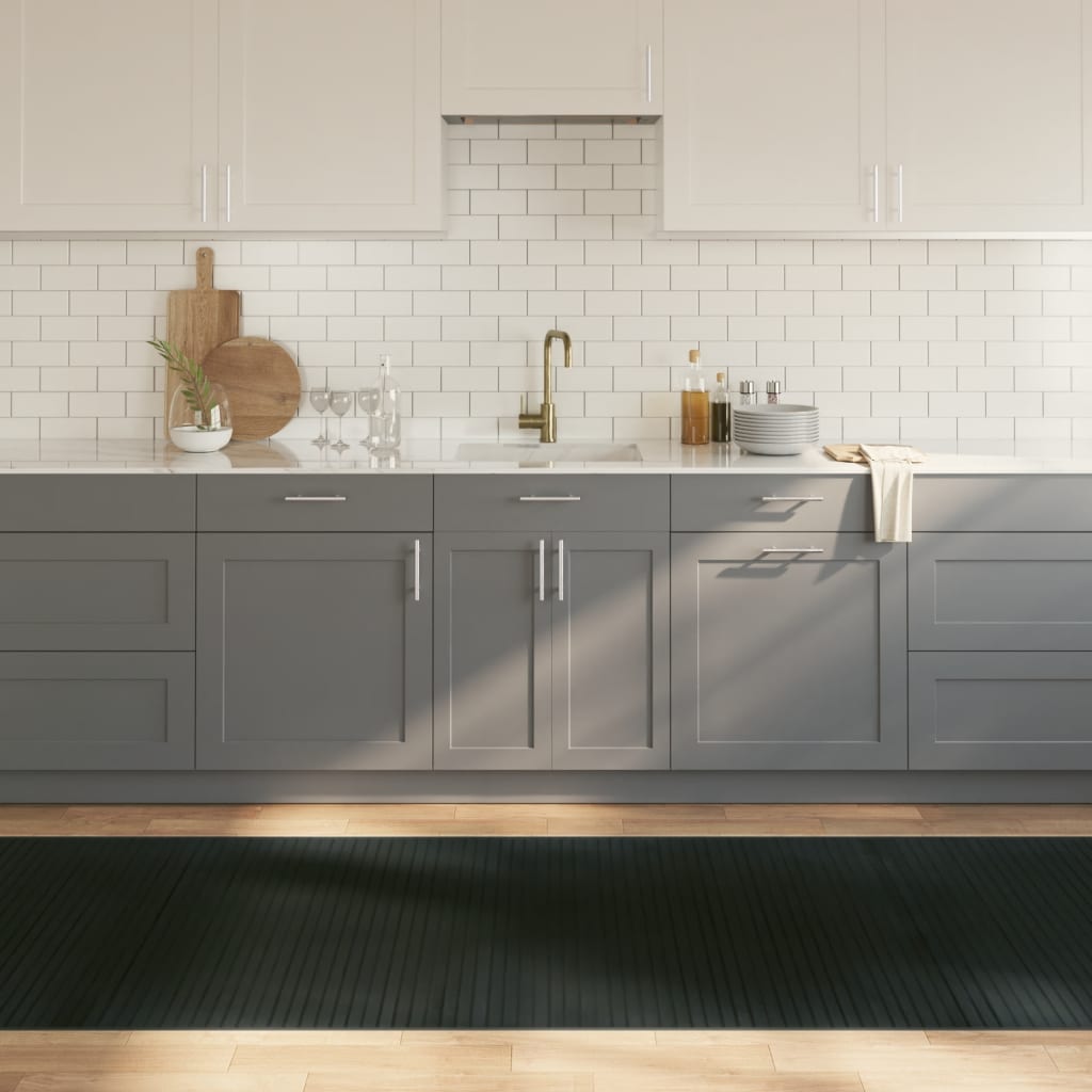 vidaXL Rug Rectangular Grey100x300 cm Bamboo 1