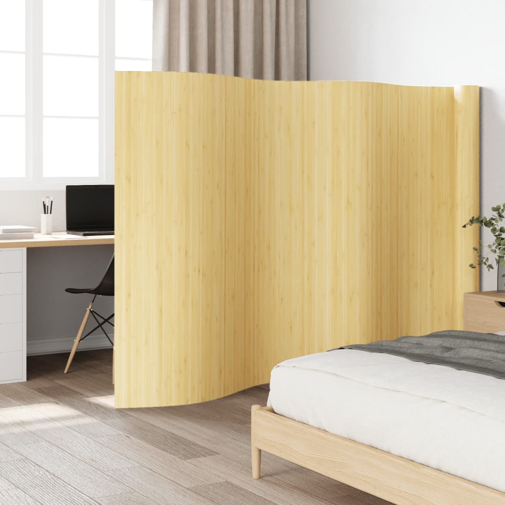 Room Divider Width Height 165 cm Bamboo 800 cm Light brown