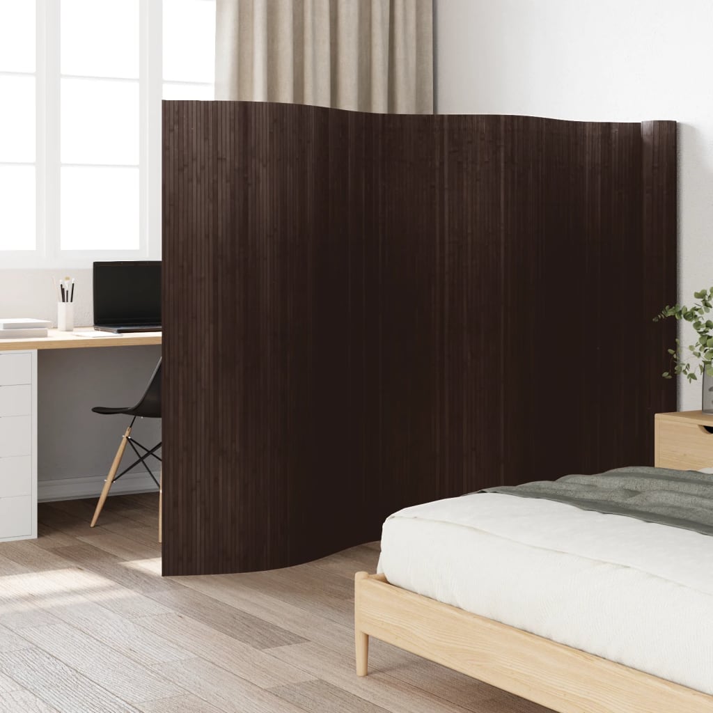 Room Divider Width Height 165 cm Bamboo 800 cm Dark brown