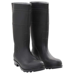 vidaXL Rain Boots Black Size 44 PVC 1