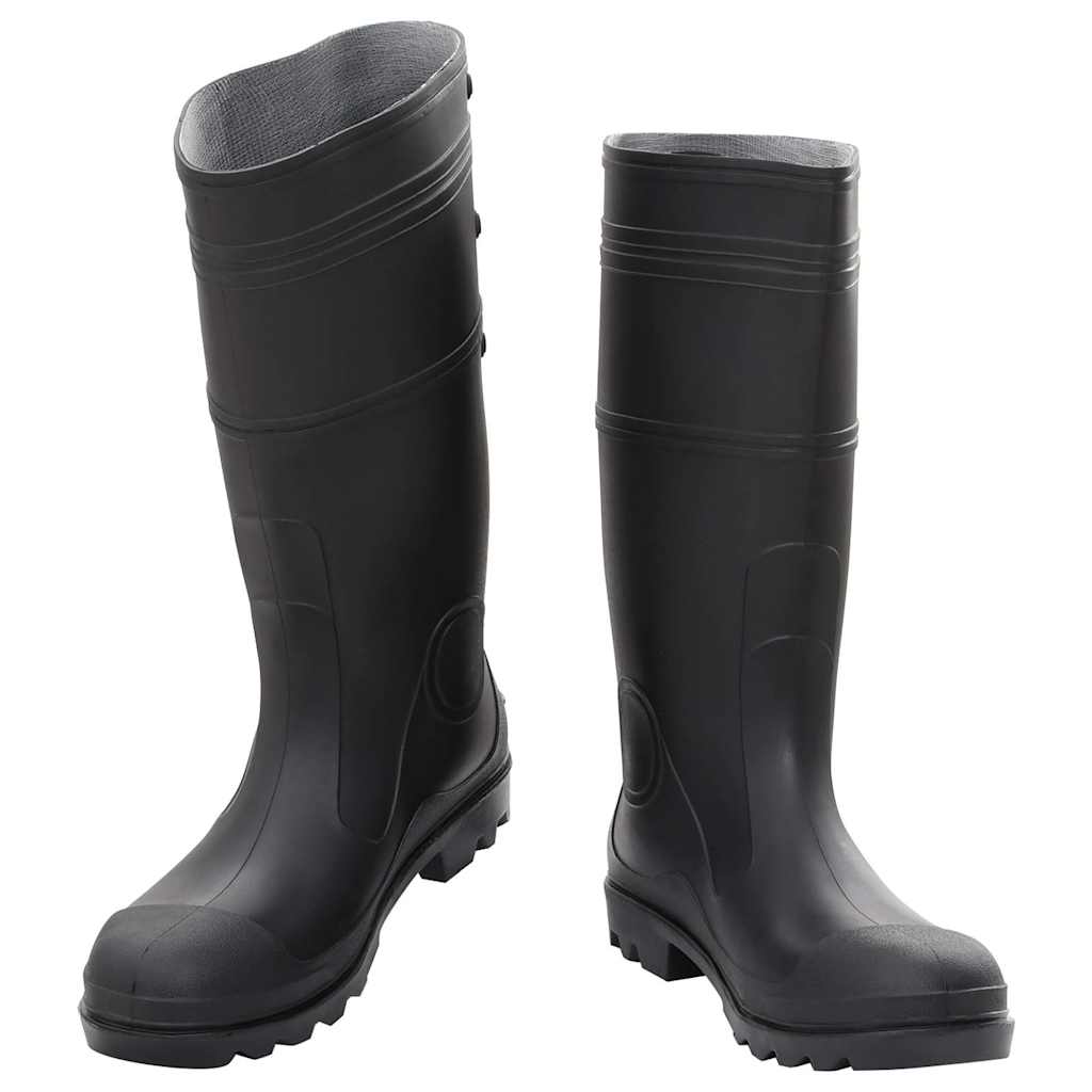 vidaXL Rain Boots Black Size 44 PVC 2