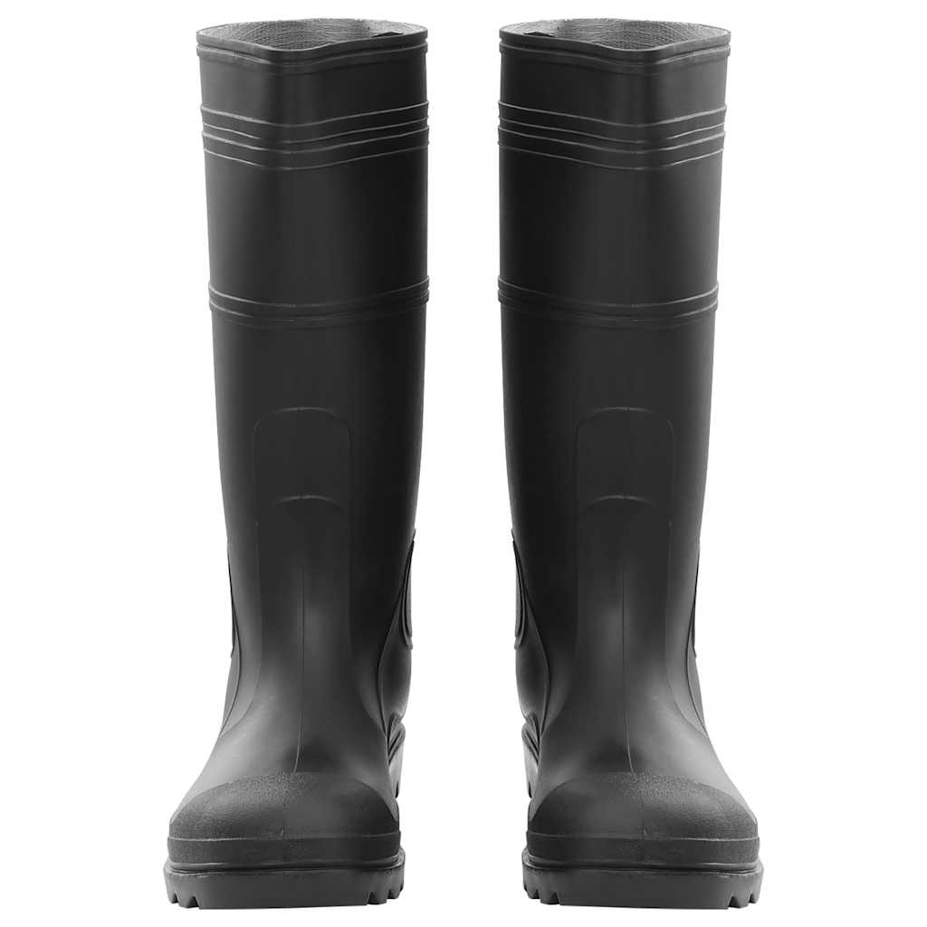 vidaXL Rain Boots Black Size 44 PVC 3