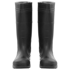 vidaXL Rain Boots Black Size 44 PVC 3